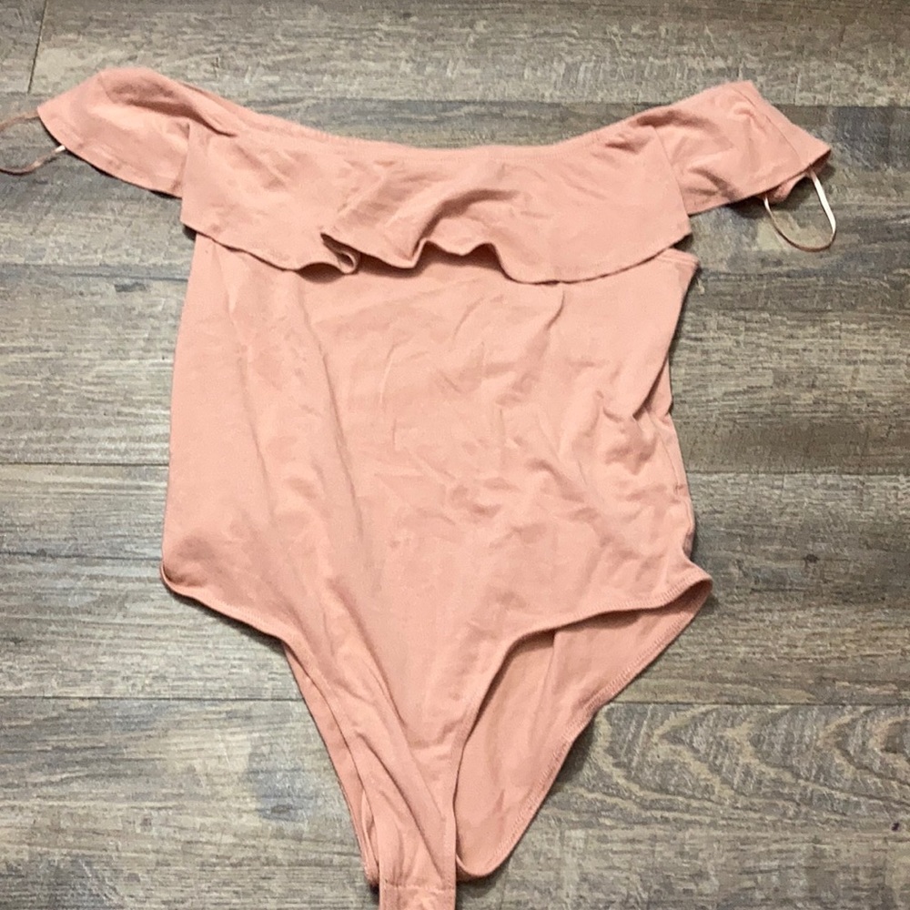 Off the shoulder Pink one piece top